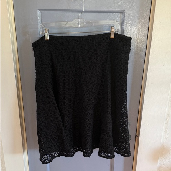 Worthington Black A-Line Lace Skirt - Picture 1 of 4